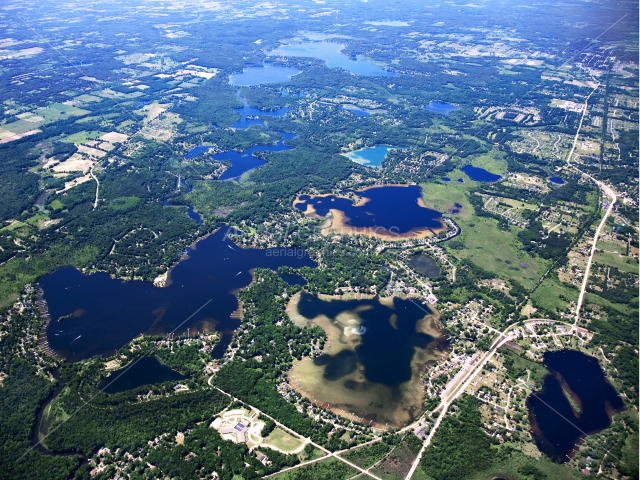 Chain Lakes from Zukey in Livingston County, Michigan